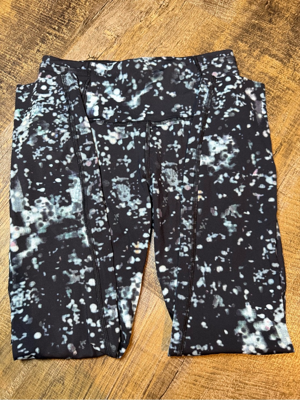 lululemon athletica Black and White Splatter Leggings